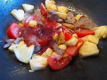 菠萝番茄炒牛肉的做法步骤6