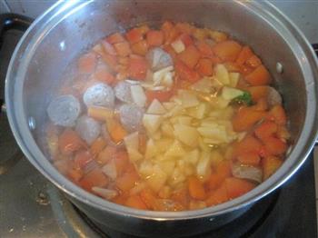 番茄牛肉丸汤的做法步骤5