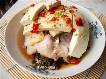 雪菜蒸鱼豆腐的做法步骤17