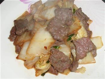 牛腿肉片炒白菜的做法步骤6