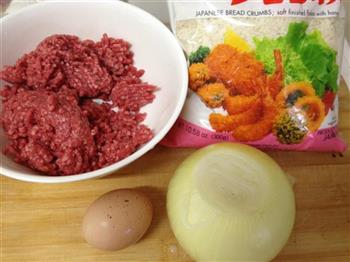 日式汉堡牛肉的做法步骤1