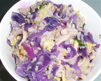紫甘蓝炒饭的做法步骤10