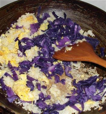 紫甘蓝炒饭的做法步骤8