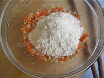 虾米胡萝卜饼的做法步骤7