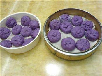 紫薯豆沙包的做法步骤4