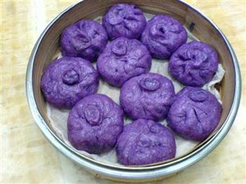 紫薯豆沙包的做法步骤5
