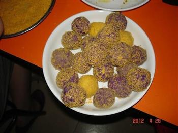 紫薯南瓜球的做法步骤2