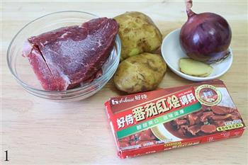 番茄红烩牛肉咖喱饭的做法步骤1
