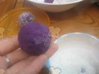 莓芯紫薯球的做法步骤6