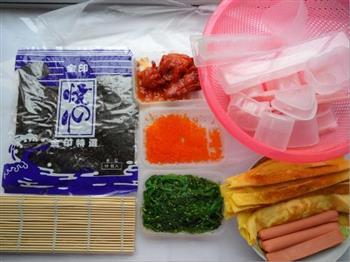 七彩紫菜包饭的做法步骤4