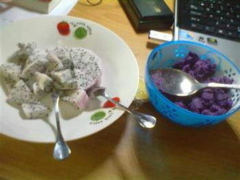 火龙酸奶紫薯泥的做法步骤2