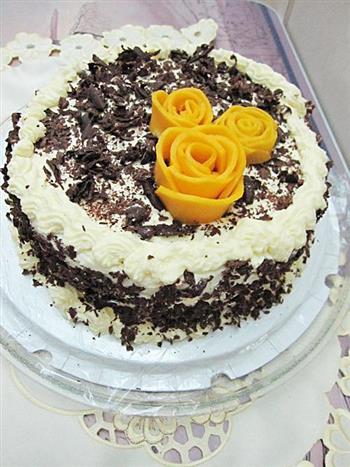 巧克力裱花蛋糕的做法步骤16