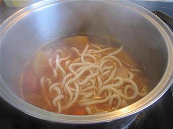 杂菜汤煮乌冬面的做法步骤5