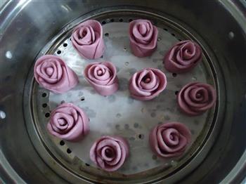 紫薯玫瑰花馒头的做法图解7