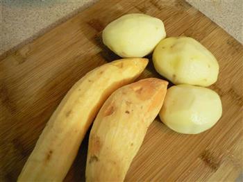 拔丝红薯土豆的做法步骤1