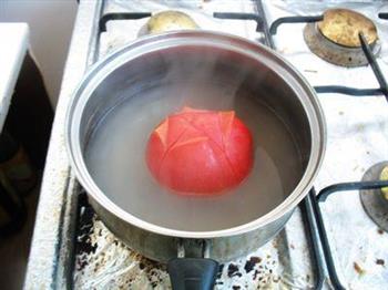 香浓柿子鸡蛋汤的做法图解2