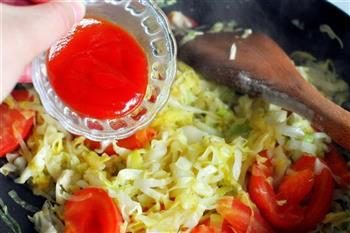 番茄鸡蛋炒卷心菜的做法步骤9
