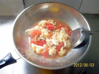西红柿炒花菜的做法步骤11