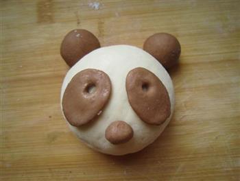 熊猫豆沙包的做法步骤10