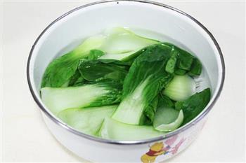虾米青菜粥的做法步骤2