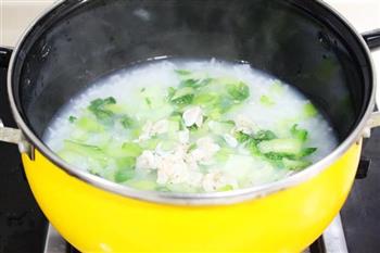 虾米青菜粥的做法步骤6