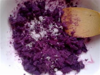紫薯糯米丸子的做法图解3