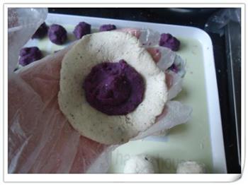 豆渣紫薯饼的做法步骤12