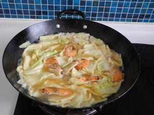 大虾白菜面片汤的做法步骤10