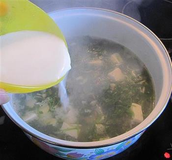 江瑶柱荠菜豆腐羹的做法步骤10