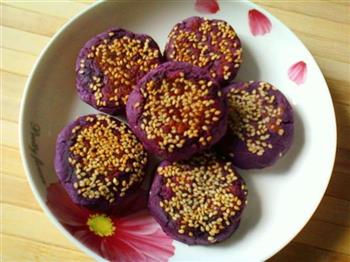 蜂蜜紫薯豆沙饼的做法步骤15