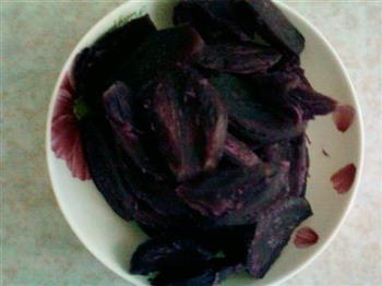 蜂蜜紫薯豆沙饼的做法图解2