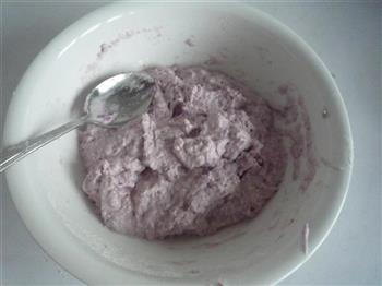 紫薯蜜豆发糕的做法图解2