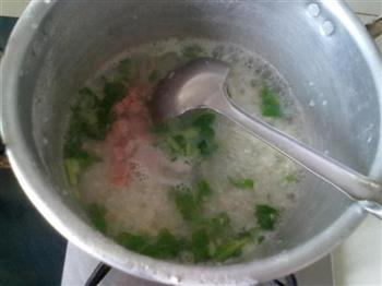 青菜火腿米粥的做法步骤6