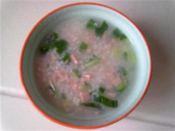 青菜火腿米粥的做法步骤8
