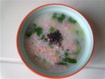 青菜火腿米粥的做法步骤9