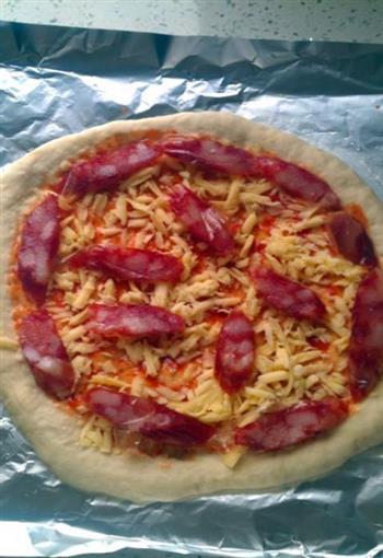 香肠香干披萨的做法步骤13