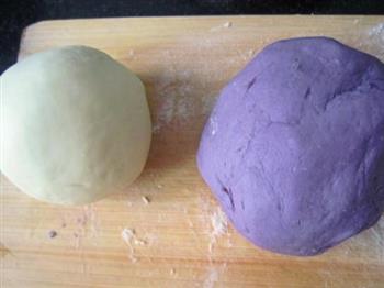 紫薯双色切馒头的做法步骤14
