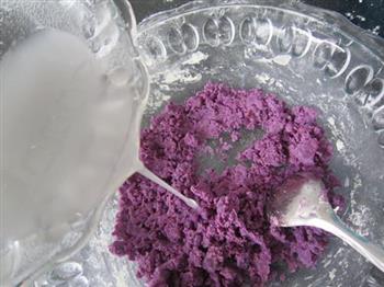 紫薯双色切馒头的做法图解5