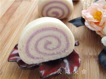 双色紫薯馒头卷的做法步骤10