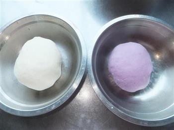 双色紫薯馒头卷的做法步骤2