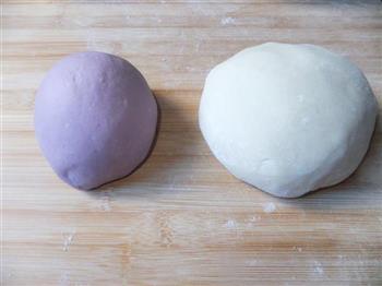 双色紫薯馒头卷的做法步骤3
