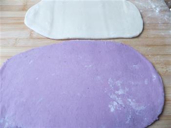 双色紫薯馒头卷的做法步骤4