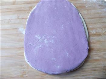 双色紫薯馒头卷的做法步骤5
