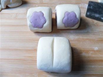紫薯双色馒头卷的做法图解10