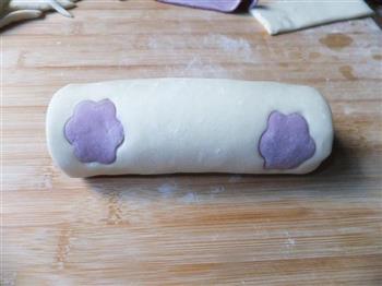 紫薯双色馒头卷的做法步骤9