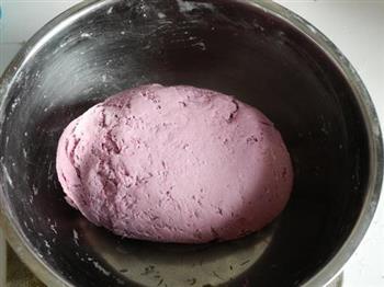 紫薯绿茶双色馒头的做法图解5