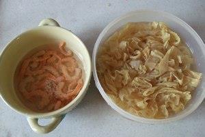 海米扁尖烧豆皮的做法步骤3