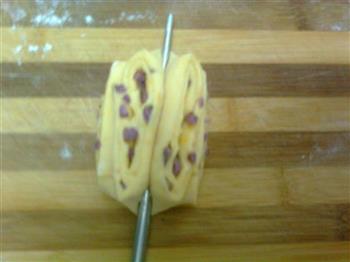 南瓜紫薯花卷的做法步骤11