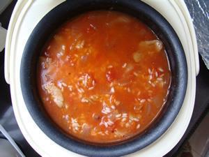 番茄里脊肉焖饭的做法步骤15