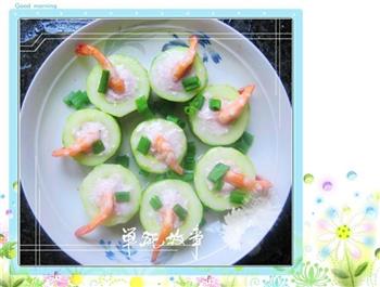 黄瓜酿虾的做法步骤4